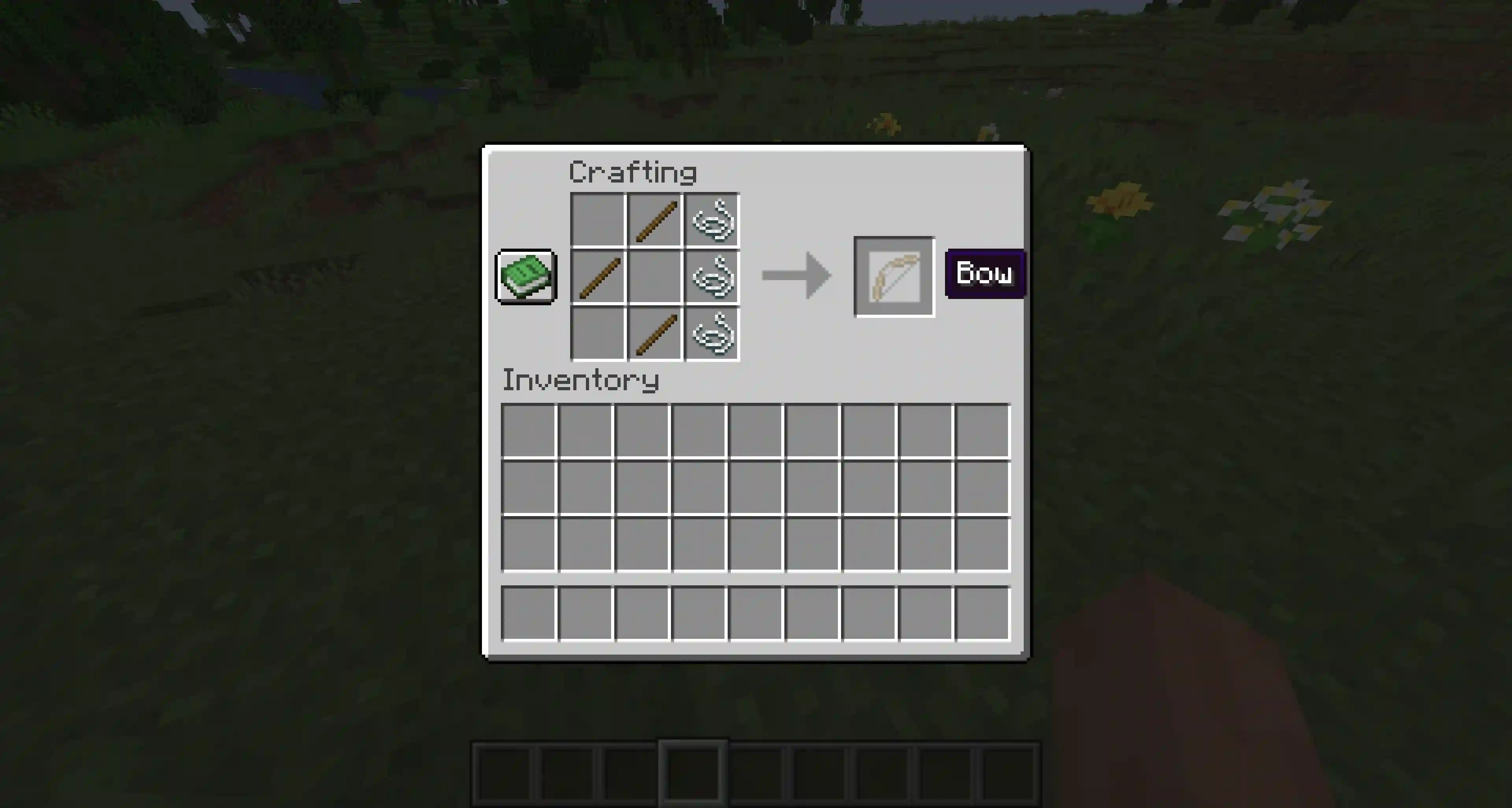 How to obtain a bow and arrow in Minecraft