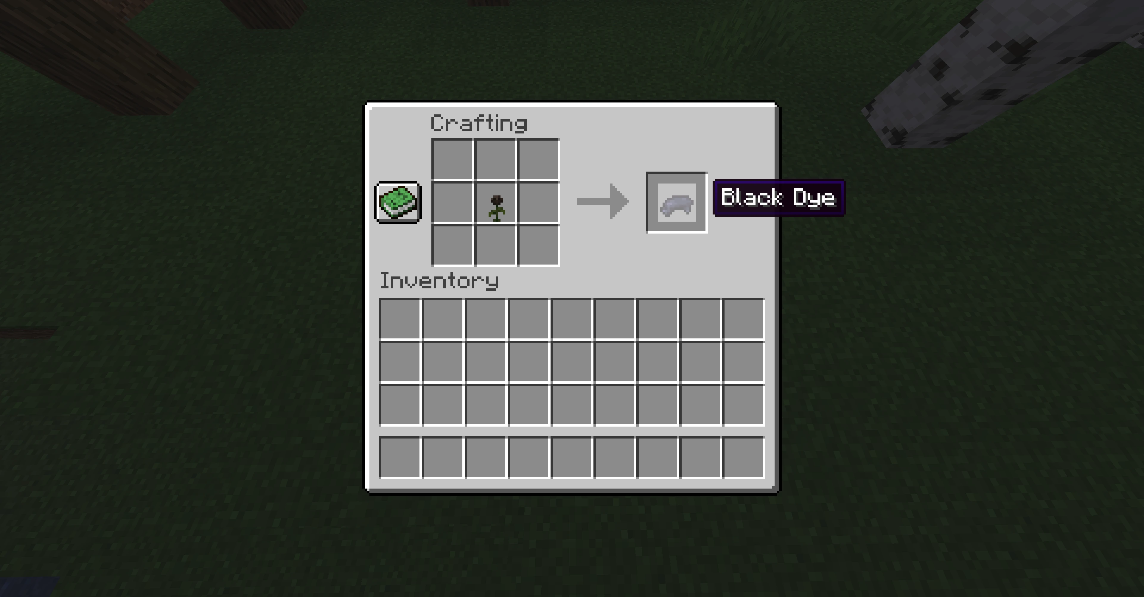 Making Black Dye in Minecraft