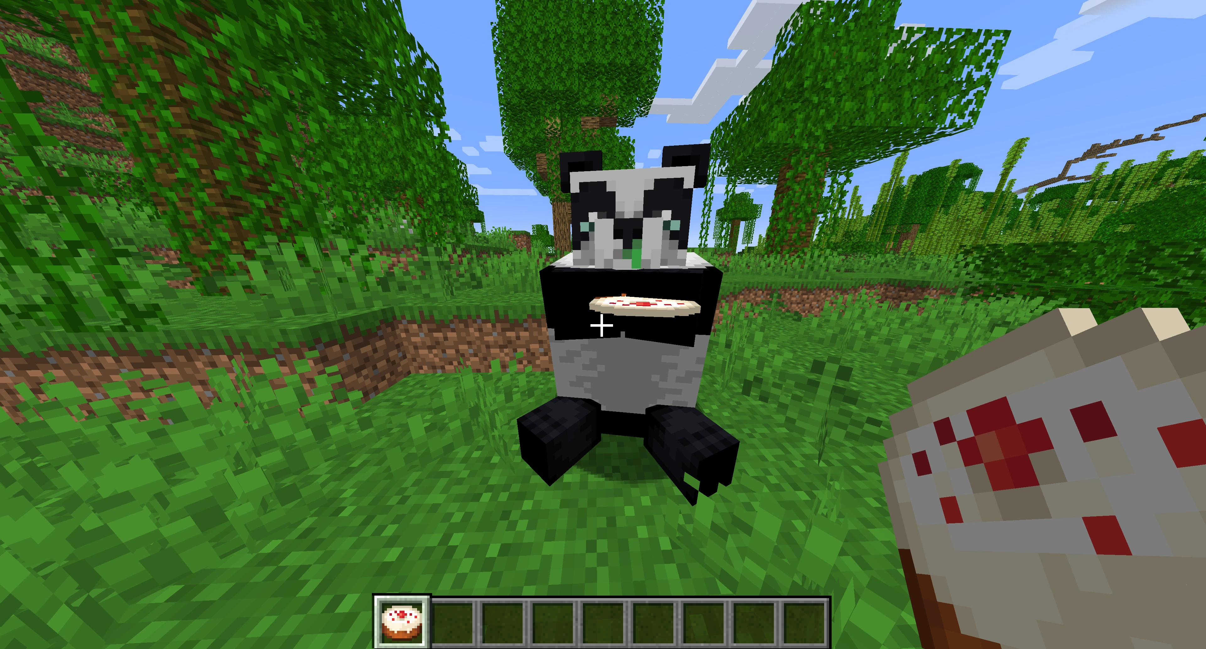 Taming a Panda in Minecraft