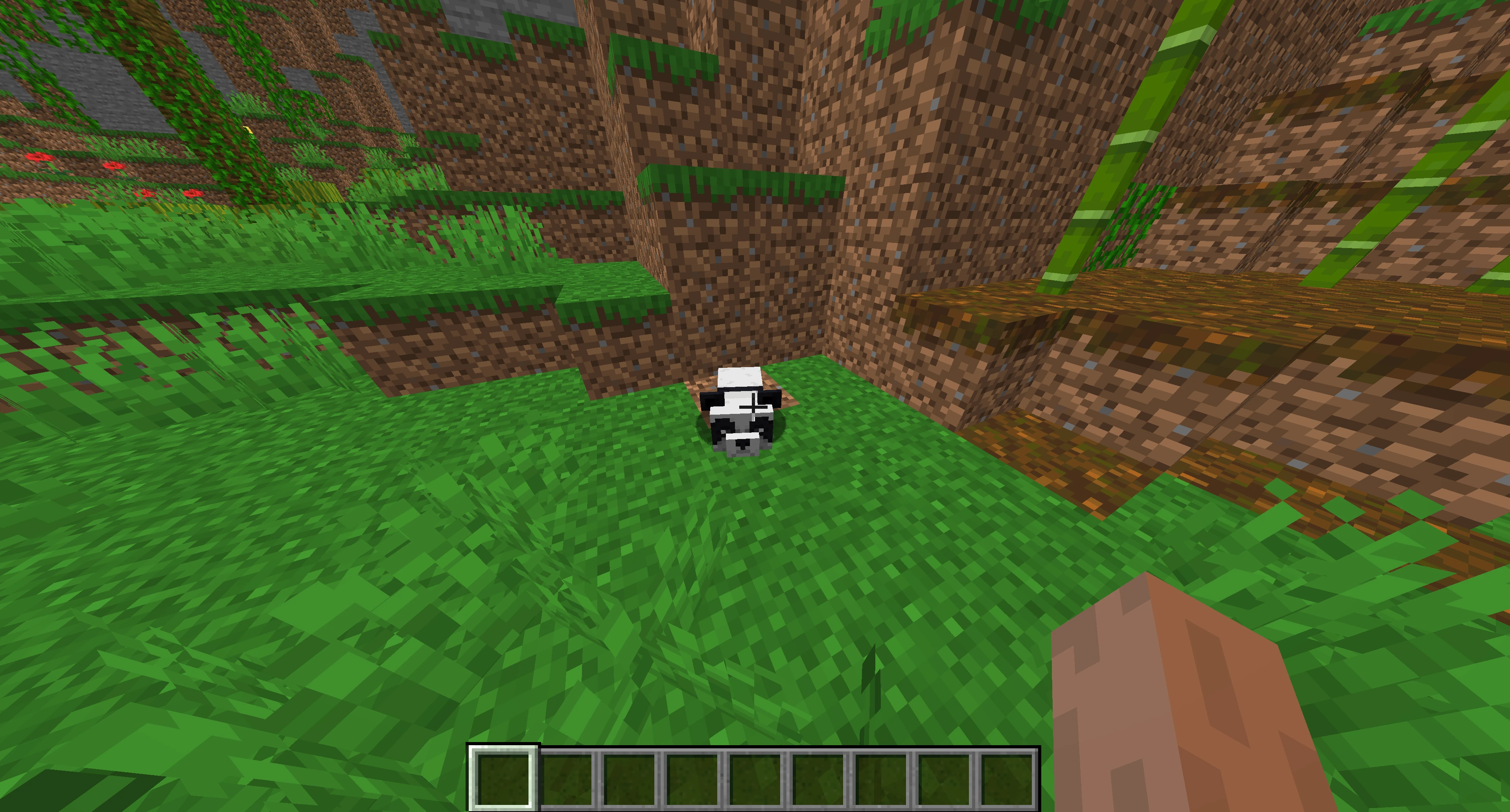 Taming a Panda in Minecraft