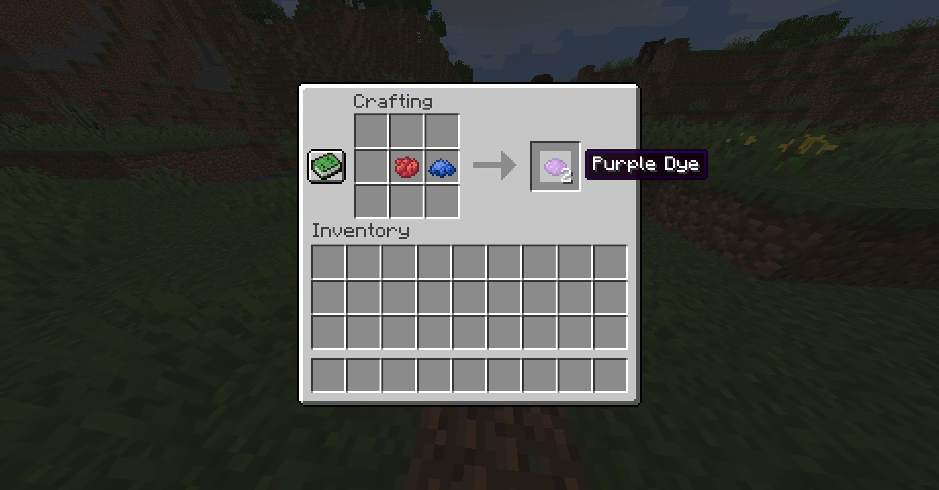 How to make purple dye in Minecraft