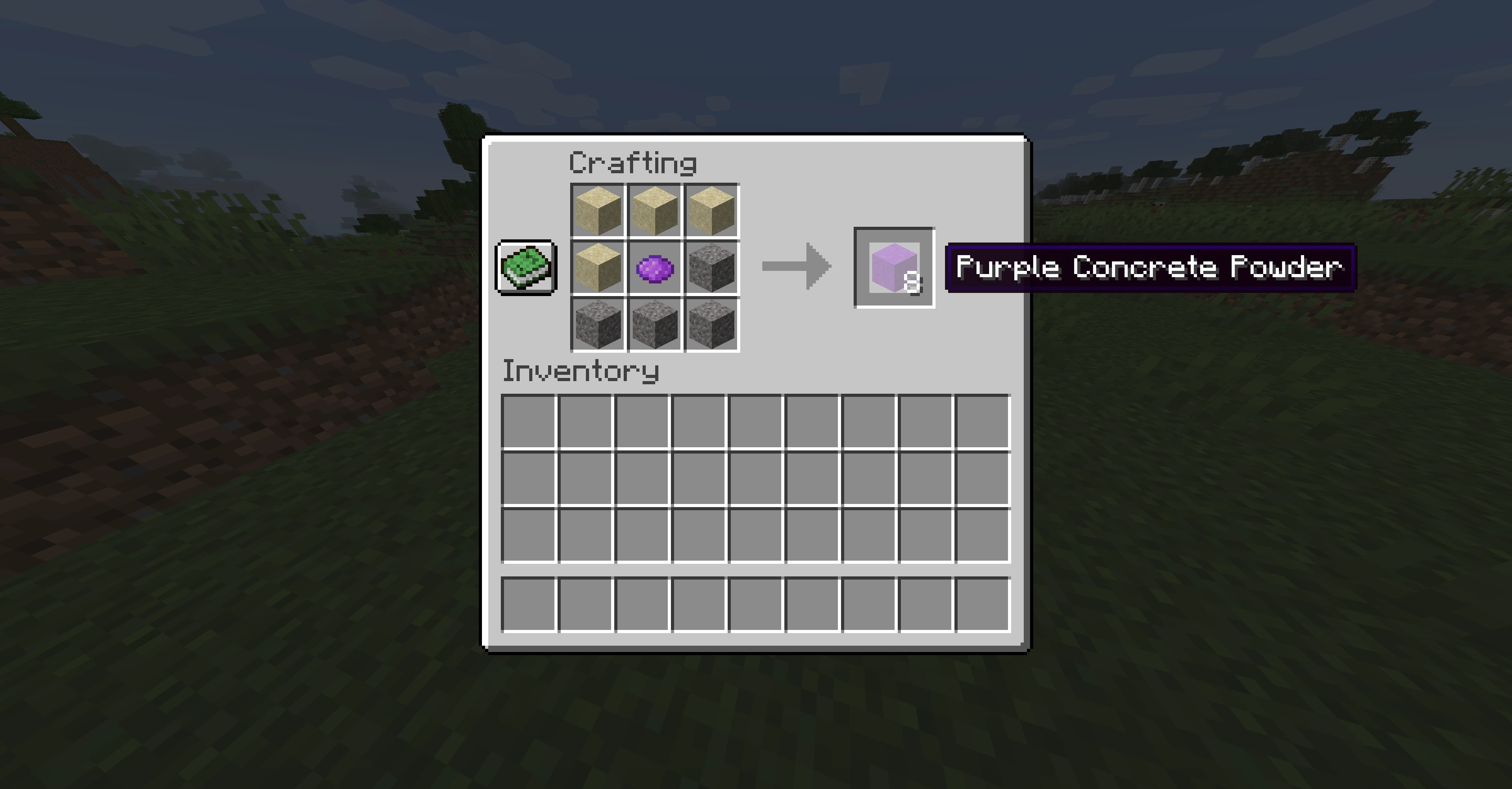 How to make purple dye in Minecraft