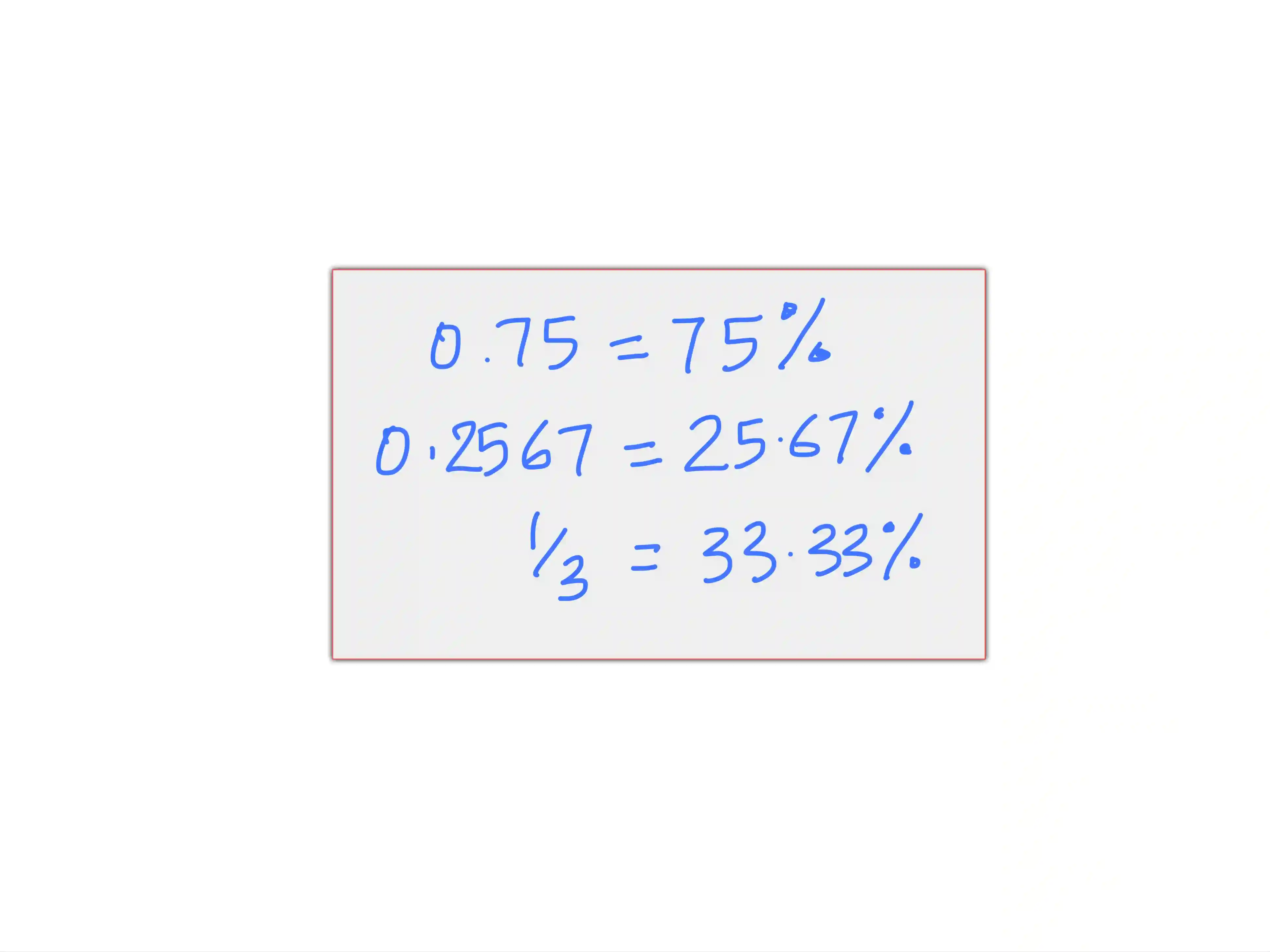 How to convert decimals to percentages