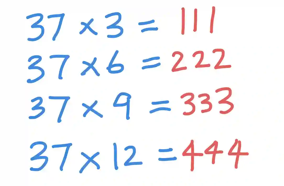 Multiples of 37