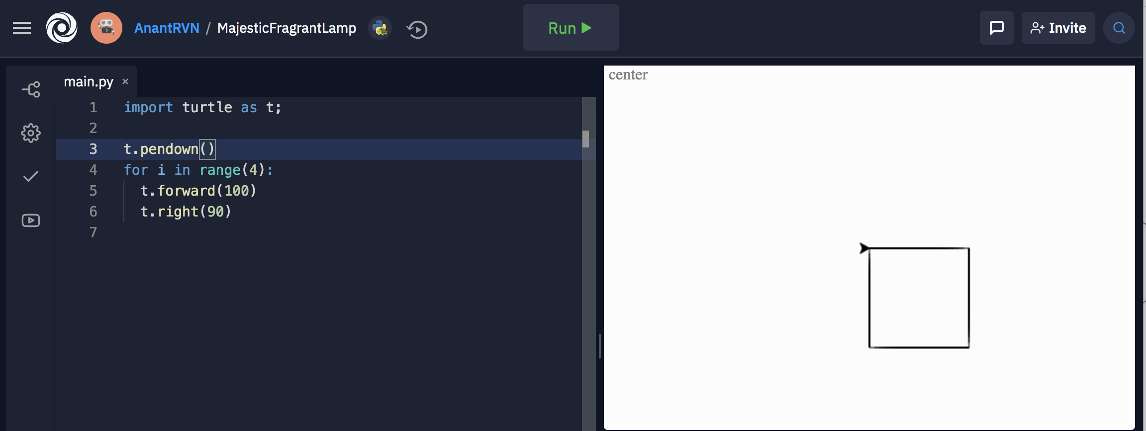 Python turtle graphics